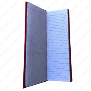 Red Canvas Cloth Hard Long Chothiya Book