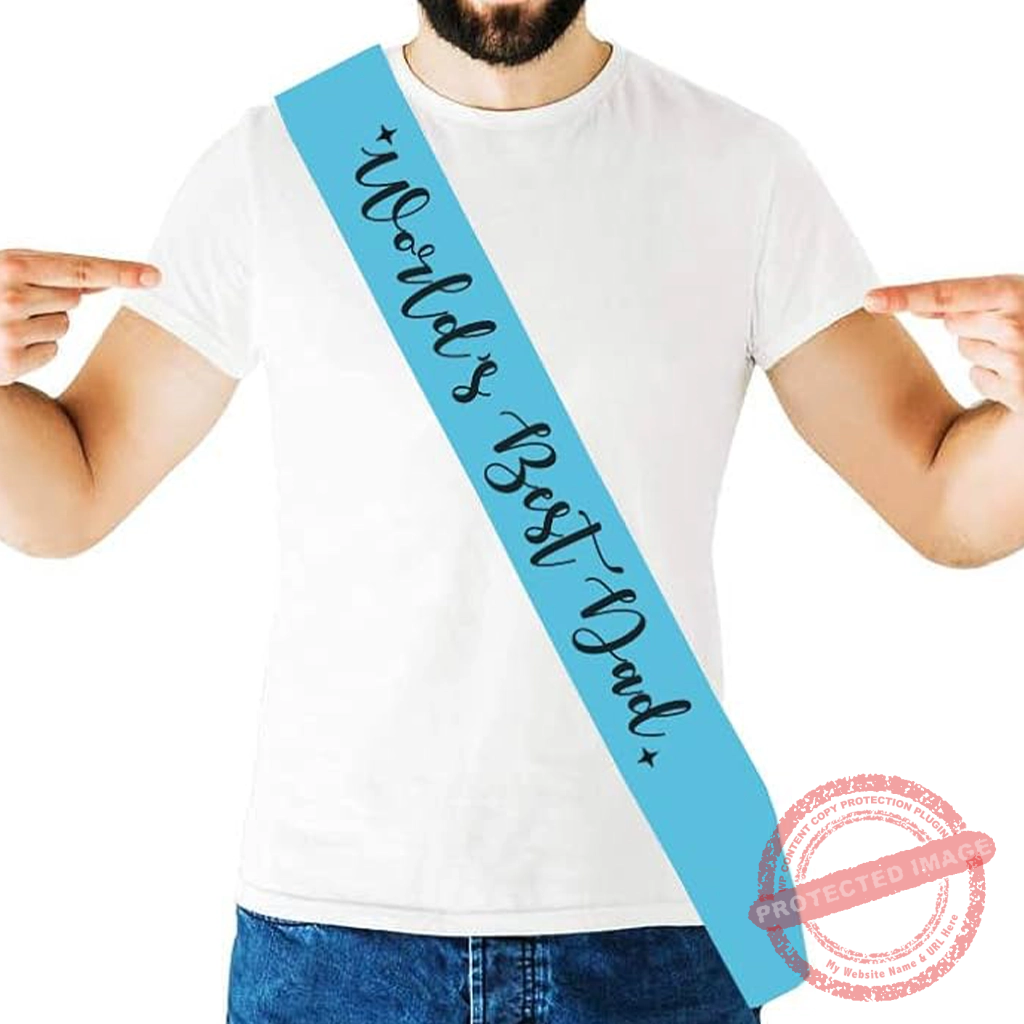 Party Decoration – Worlds Best Dad Satin Sash