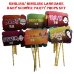 Party Decoration – English/ Hinglish Language Baby Shower Party Props Set