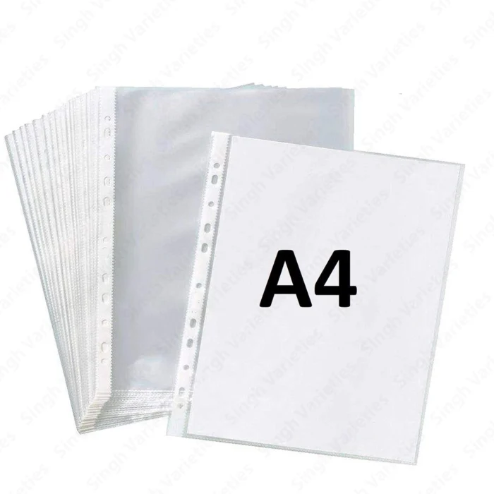 A4 Size Transparent U-Folder Sleeves