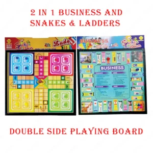 2 in 1 Wooden Business and Snakes & Ledders