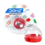 Doms Soccer Shots Pencil Sharpener – Fun, Efficient & Precise Sharpening! (Pack of 1)