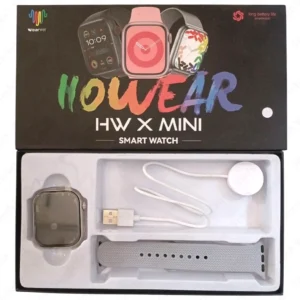 Howear HW X Mini Smartwatch – Compact Bluetooth Smartwatch with Heart Rate Monitor, Fitness Tracking, Notifications & More – Lightweight Wearable for Android & iOS