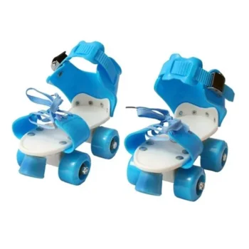 Plastic Multicolor Dry Skates with Front Brakes | Adjustable Kids Skates (4-12 Years, Pack of 1)