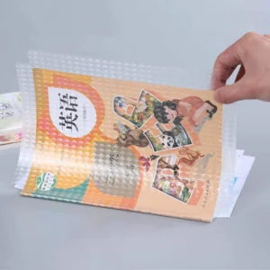 Waterproof Clear Plastic Book Cover Film – Self-Adhesive A4 Size, Thick Transparent Protective Sticker for School Textbooks, Notebooks & Office Use (Pack of 10 pcs)