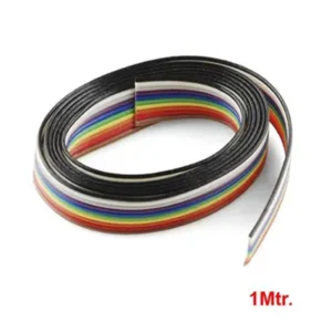 10 Core Multi-Colored Ribbon Cable Wire – 1 Meter Flat Cable (1.8mm Dia) for DIY Electronics, Arduino, Raspberry Pi, Prototyping & Embedded Projects