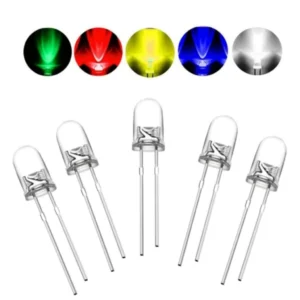 5mm Clear LED Light Kit – Assorted DIY LED Set for Electronics, Projects, Hobby & School Use | High Brightness & Low Power LEDs (5mm, Clear Lens)