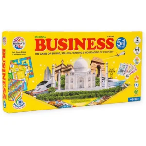 Ratnas 5 in 1 Original Business Junior Board Game with Notes – Party & Fun Game Set for Kids and Family (Model 1233)
