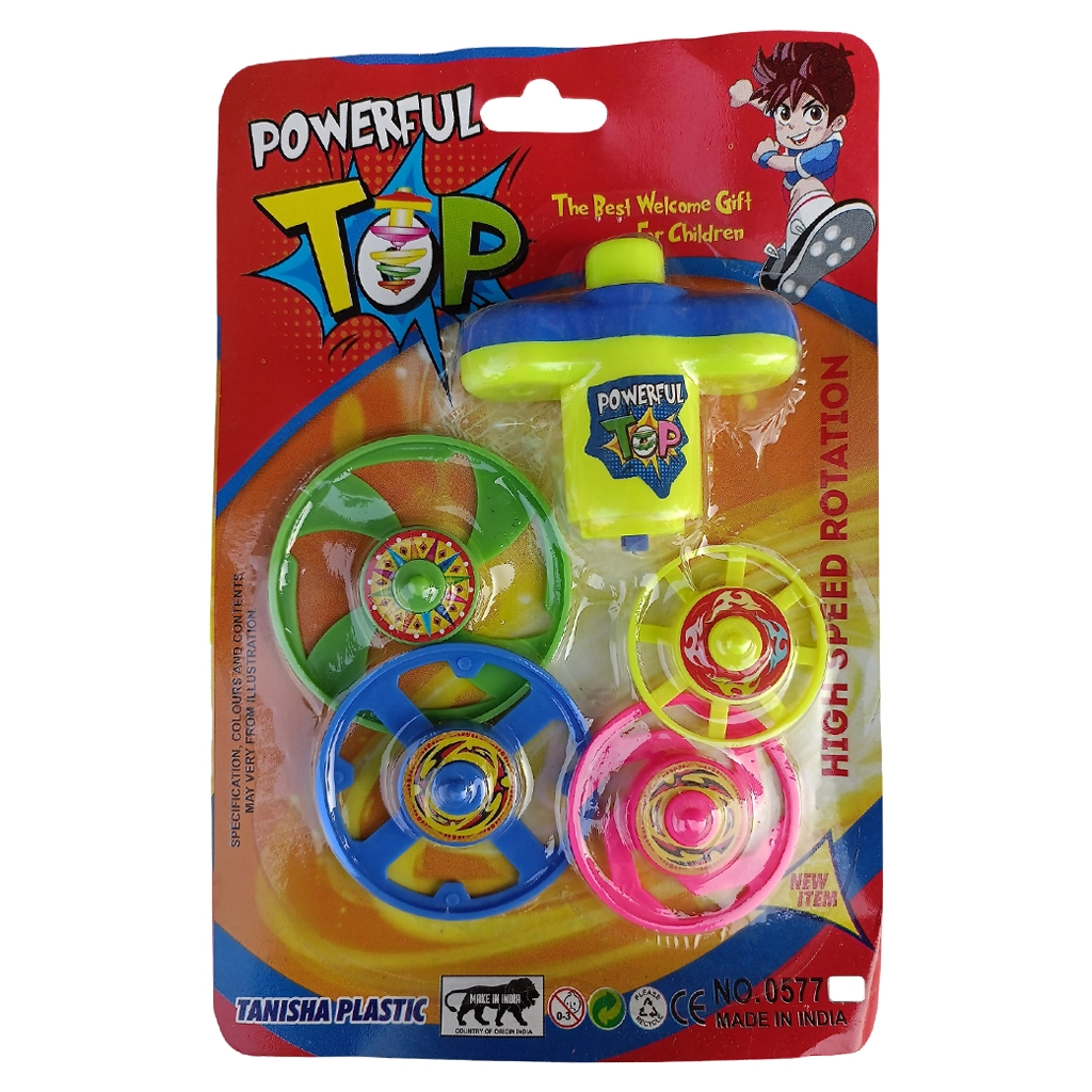 0577-small-plastic-powerfull-lattu-top-toy-for-kids-1 0577 Small Plastic Powerfull Lattu Top Toy for Kids – Classic Spinning Fun for All Ages (Pack of 1) - Image 1