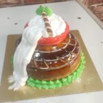 Janmashtami Special Fresh Cream Cake – Krishna Theme Birthday & Festive Cake - Image 3