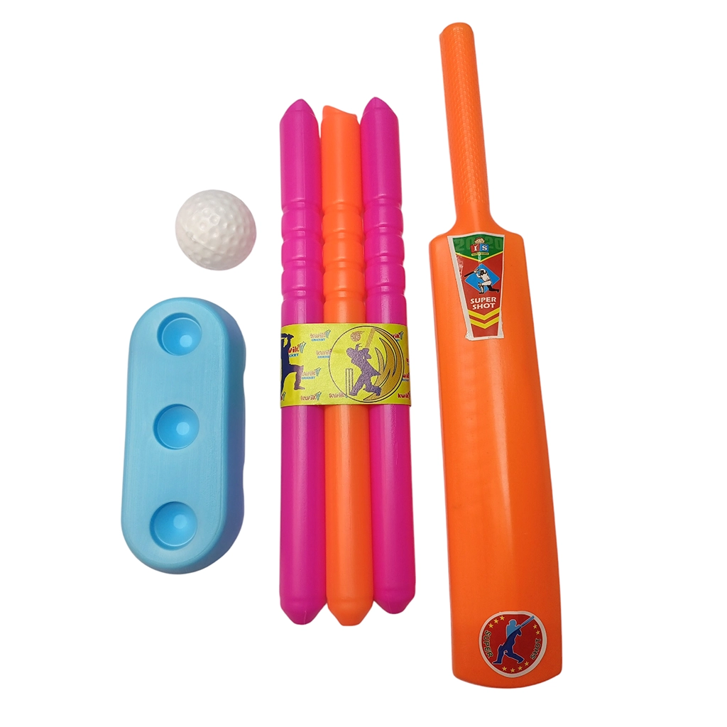 1004-kwik-plastic-cricket-bat-kit-1 1004 Kwik Plastic Cricket Bat Kit – 17.5 Inch, Lightweight, Durable and Perfect for Kids' Outdoor Fun (Pack of 1) - Image 1