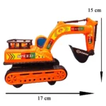 3368 Speed Power Friction JCB Toy 7 inch - Mini Size Toy For Kids & Children (Multicolor, Pack of 1) - Image 3