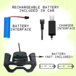 3D Spray Smoke RC Car – Remote Control Car with LED Lights & Realistic Smoke Effect | High-Speed Rechargeable Light-Up Drift Car Toy for Kids - Image 4