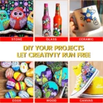 Flair Creative Acrylic Paint Marker Set – 12 Vibrant Shades for Art, DIY, Craft, Rock, Glass & Fabric - Image 4