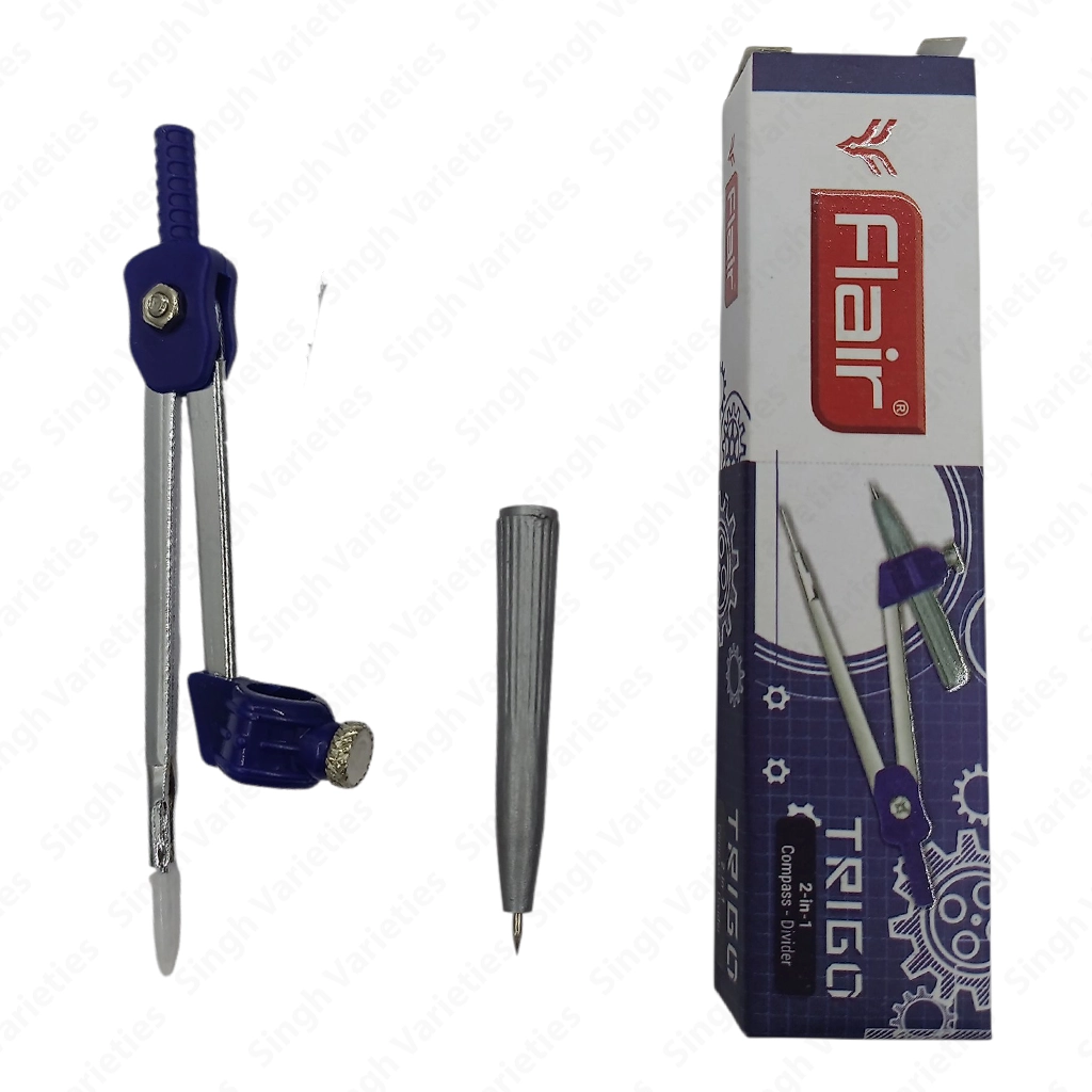 Flair-Trigo-2-in-1-Compass-Divider-1 Flair Trigo 2 in 1 Compass Divider – Precision Drawing Tool for School, Office & Engineering Use - Image 1