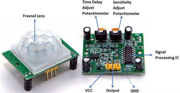 HC SR501 PIR Sensor Pinout