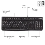 Logitech K120 Wired Keyboard – Comfortable, Durable, Spill-Resistant Design for Home, Office & Laptop Use - Image 4
