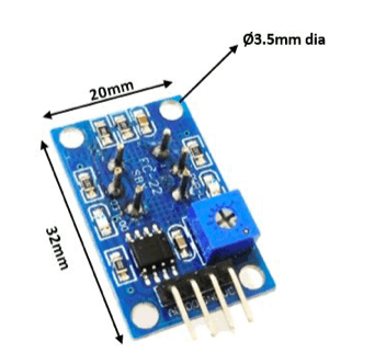 MQ135 Sensor Module Dimensions