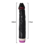 Silicone 8.7” Personal Dildo Massager for Women | G-Spot Ergonomic Vibrating Wellness Tool (Black) - Image 2