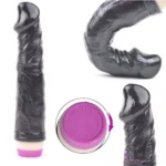 Silicone 8.7” Personal Dildo Massager for Women | G-Spot Ergonomic Vibrating Wellness Tool (Black) - Image 4