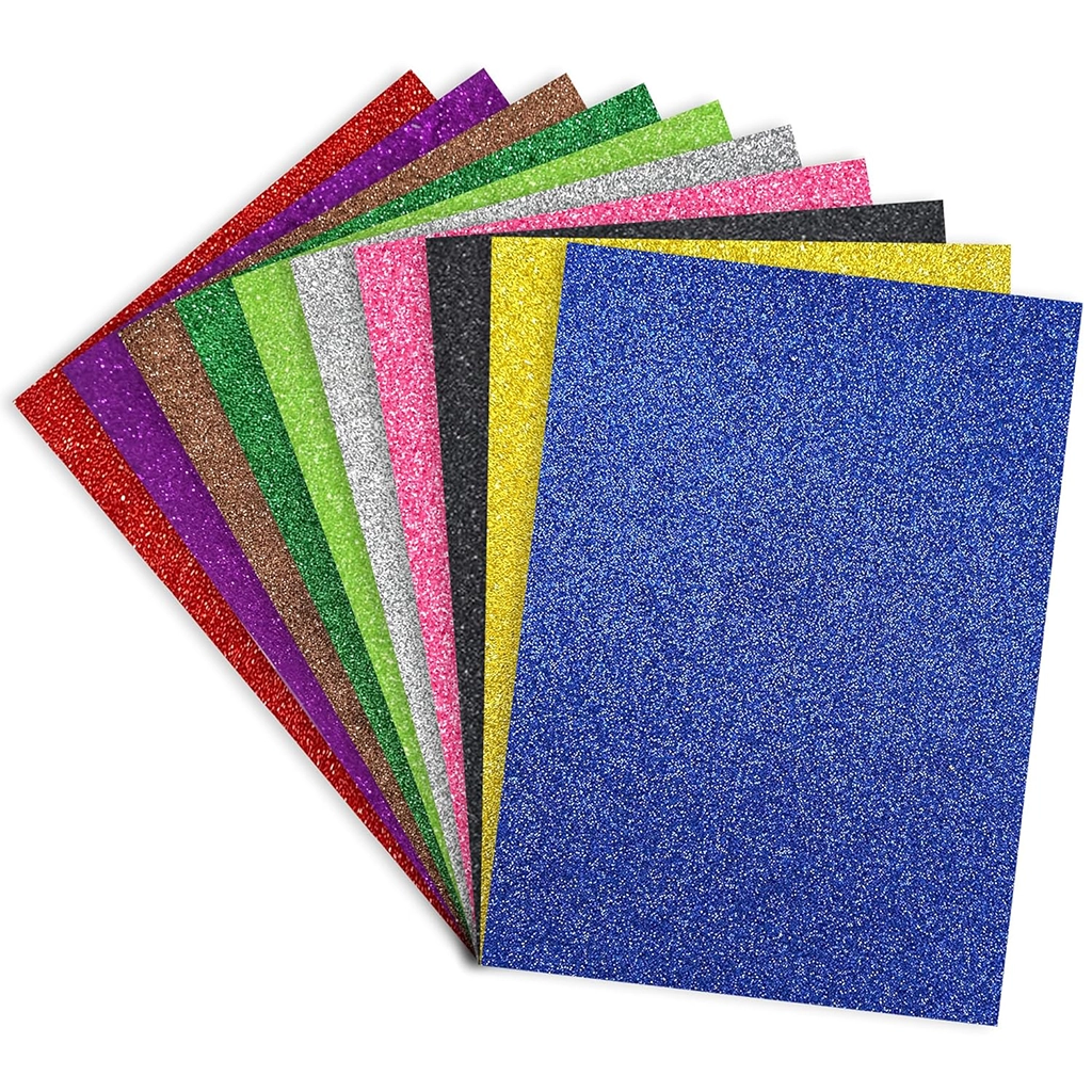 a4-glitter-sparkles-foam-sheet-1 A4 Glitter Sparkles Foam Sheet Paper – Add Shine to Your Craft Projects (Pack of 1) - Image 1