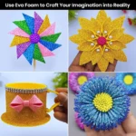 A4 Glitter Sparkles Foam Sheet Paper – Add Shine to Your Craft Projects (Pack of 1) - Image 4