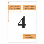 A4 Self-Adhesive Paper Label Stickers – Easy Labeling for Home, Office and Business Use (Pack of 1 Sheet) - Image 13