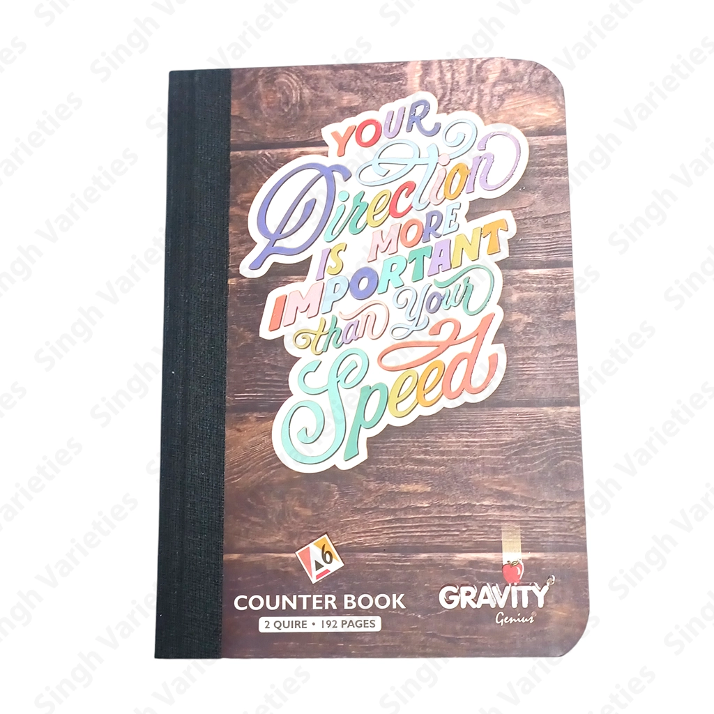 a6-gravity-counter-book-dairy-192pg-148x105mm-your-direction A6 Gravity Counter book Diary, 148x105mm, 1 pc - Image 1