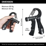 Adjustable Hand Gripper with Counter – 10-60kg | Strengthen Your Grip & Build Hand Muscles (Multicolor, Pack of 1) - Image 3