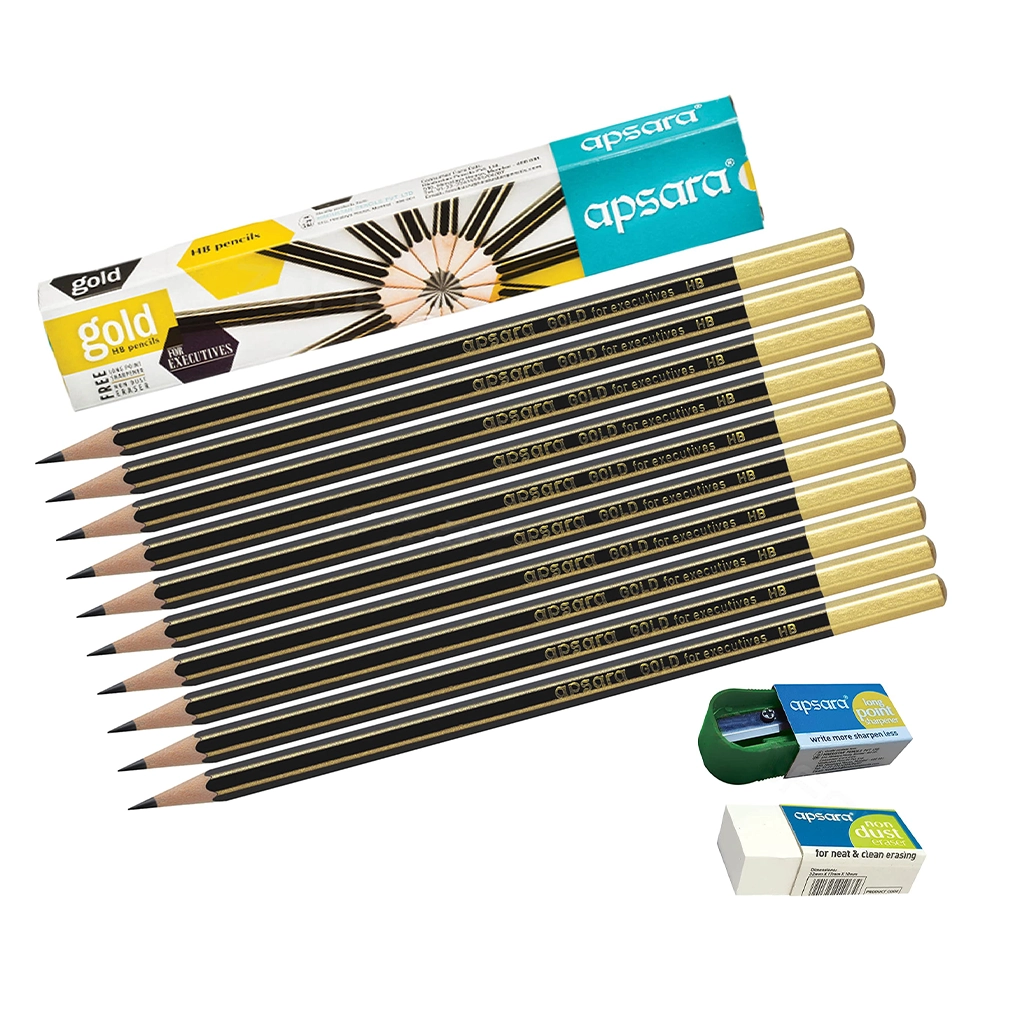 apsaras-pencil-gold-hb-pencils-1 Apsaras Pencil - Gold HB Pencils - Image 1