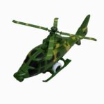 Army Helicopter Pull String 10 inch - Medium Size Toy For Kids & Children (Multicolor, Pack of 1) - Image 2