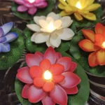 Party Decoration – Artificial LED Floating Lotus Flowers - Add Radiance to Your Water Décor (Pack of 6)