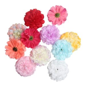 Artificial Silk Chrysanthemum Flower Head – Realistic Floral Decoration for DIY Crafts, Bouquets and Home Decor
