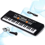 Bigfun 530A1 49 Keys Electronic Keyboard Piano with Microphone – Kids Musical Toy Organ with Learning Features