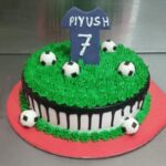Delicious Fresh Cream Cake – Football Ground Cake