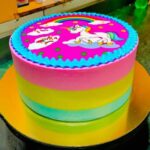 Delicious Fresh Cream Cake – Rainbow and Unicorn Theme Cake