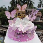Delicious Fresh Cream Cake – Pink Butterfly Theme Cake