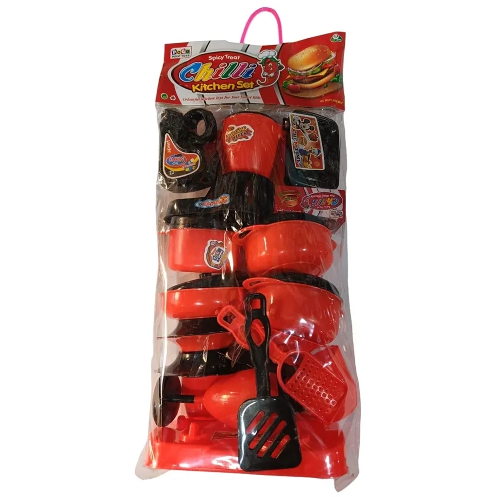 chilli-big-party-kitchen-set-toy-21-pcs-1 Chilli Big Party Kitchen Set Toy – 21 pcs, Fun and Educational Cooking Play Set for Kids (Pack of 1) - Image 1