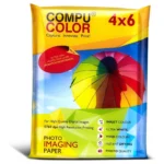 Compu Color Ultra Glossy Photo Paper – Unruled 4x6 Inch 250 GSM High-Quality Prints for Every Occasion (50 sheets, 101.6x152.4mm, Set of 1, White)