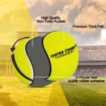 Cricket Tennis Ball - Centre Court Cricket Tennis Ball Yellow Colour | Standard Size Ball | Weight Approx 125 Grams (Pack of 1) - Image 3