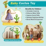 Dancing Cactus Talking Toy – Singing, Wriggling, Repeats What You Say – Interactive Educational Toy for Babies & Kids (Green) - Image 4
