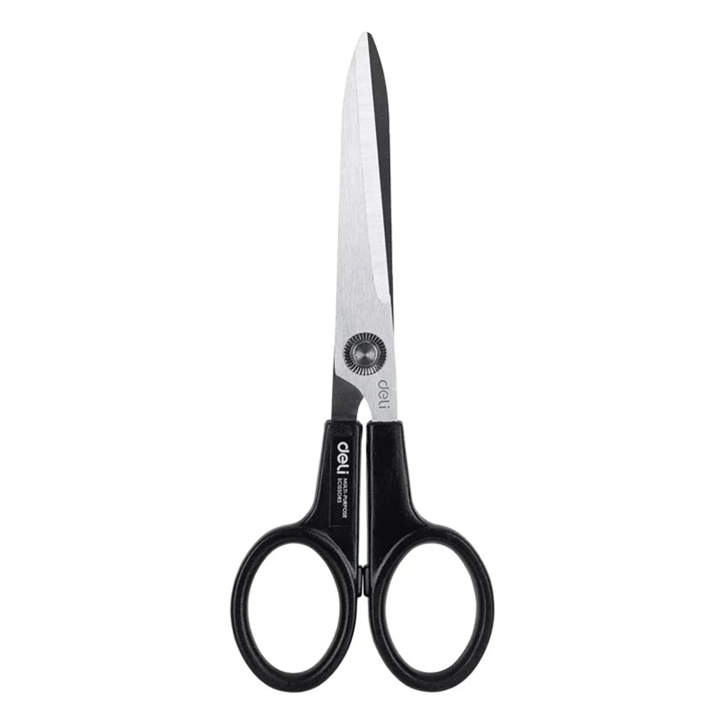 deli-classic-saw-blades-scissors-1 Deli Classic Saw Blades Multipurpose Stainless Steel Tailoring Scissors for household/ paper-cutting/ fabrics/ office Scissors (Pack of 1) - Image 1