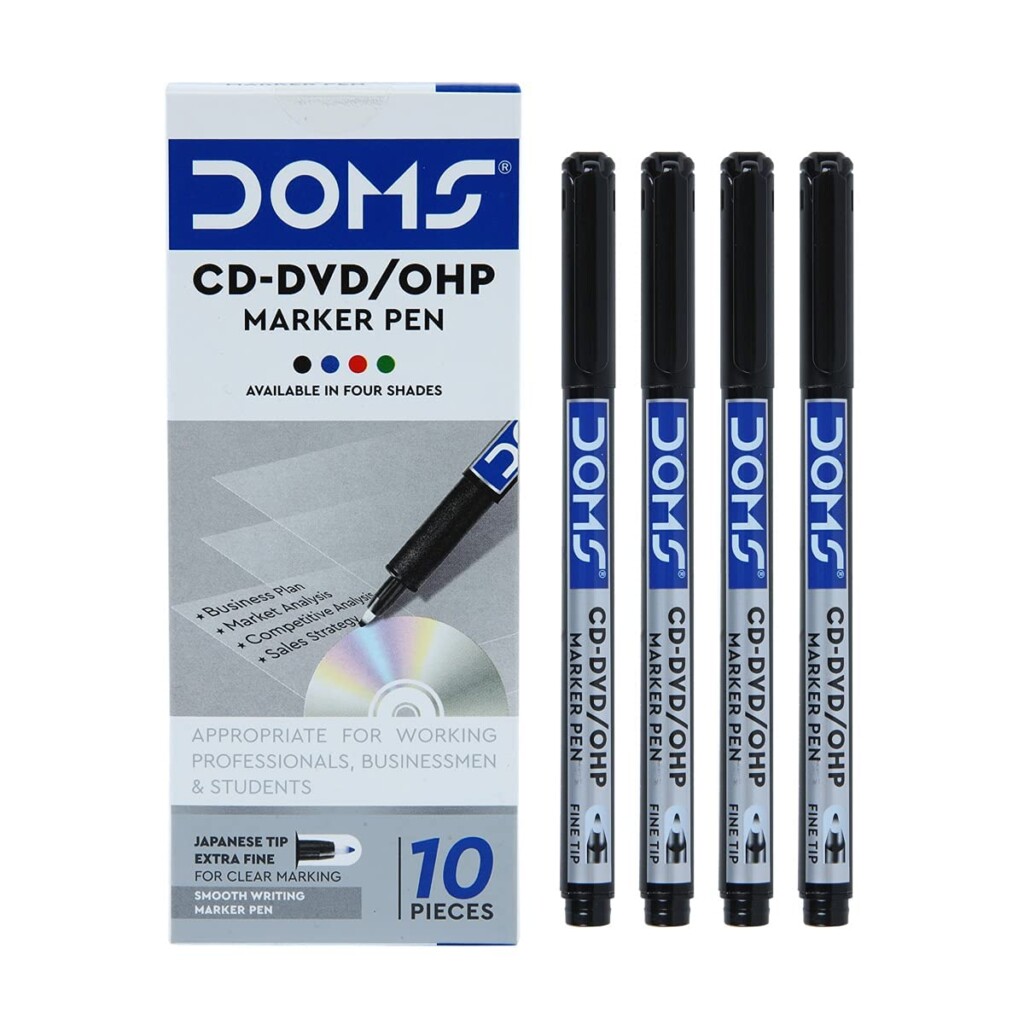 doms-cd-dvd-ohp-permanent-marker-black-scaled Doms CD-DVD/OHP Permanent Marker, 1 pc - Image 1