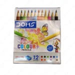 Doms Colour Pencils – Half 12 Shades, Vibrant & Smooth Coloring for Creative Minds (Pack of 1)