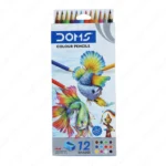 Doms Colour Pencils – Long 12 Shades, Vibrant & Smooth Coloring for Creative Minds (Pack of 1)