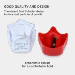 Doms Dust Collector Pencil Sharpener – Mess-Free & Precise Sharpening! (Pack of 1) - Image 3