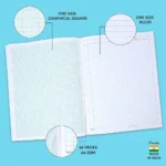 Doms Graph Book – 1mm Graph Squares, One Side Ruled (22 x 28 cm, Pack of 1) - Image 2