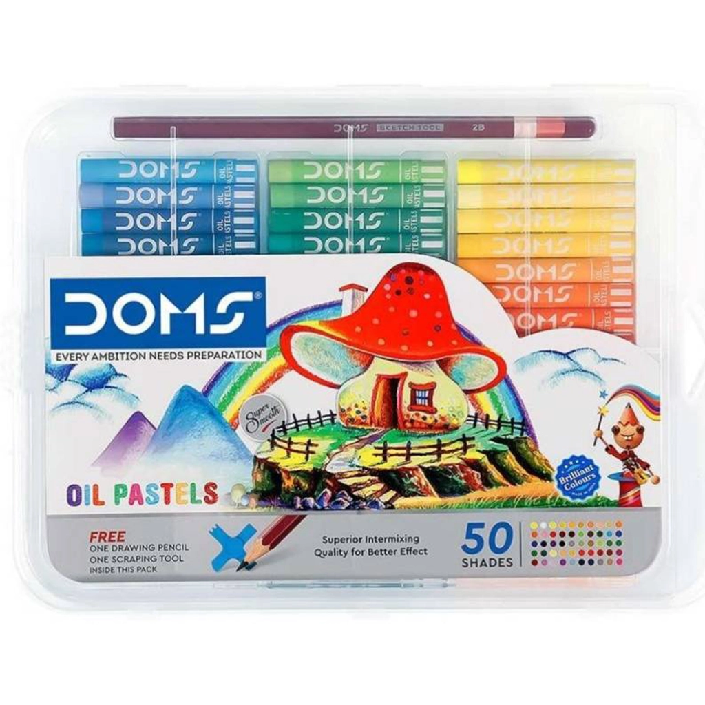 doms-oil-pastels-50-shades-1 Doms Oil Pastels – 50 Shades, Vibrant Shades for Artistic Brilliance (Pack of 1) - Image 1