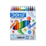 Doms Water Colour Sketch Pens – Aqua 12 Shades, Vibrant Creativity for Artists and Kids (Pack of 1)