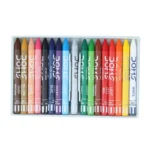Doms Wax Crayons Extra Long 16 Shades – Vibrant Colors for Creative Fun! (Pack of 1) - Image 2
